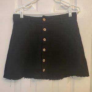 White Crow Black Button-up Skirt Womens M NWT